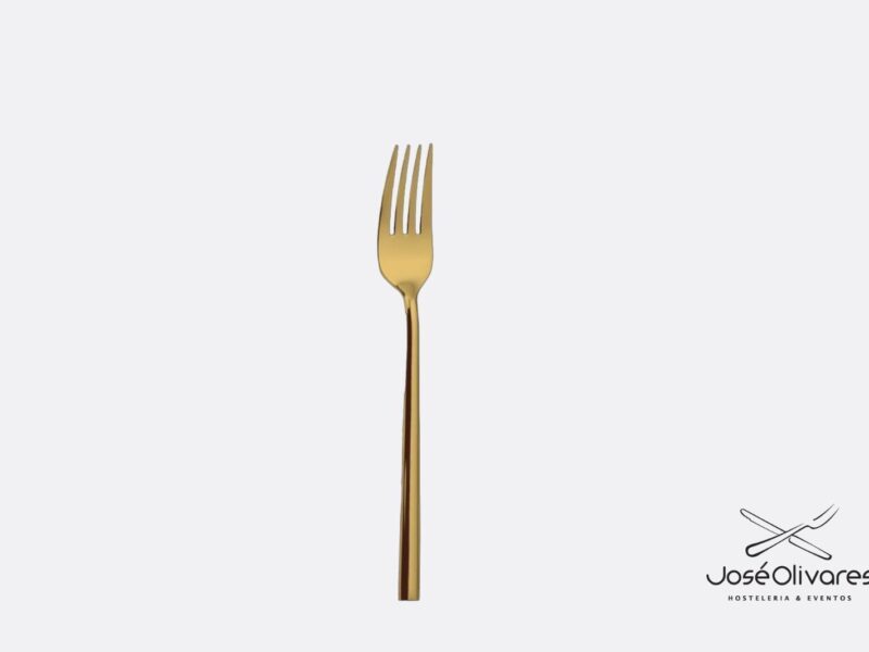Tenedor trinchero dorado