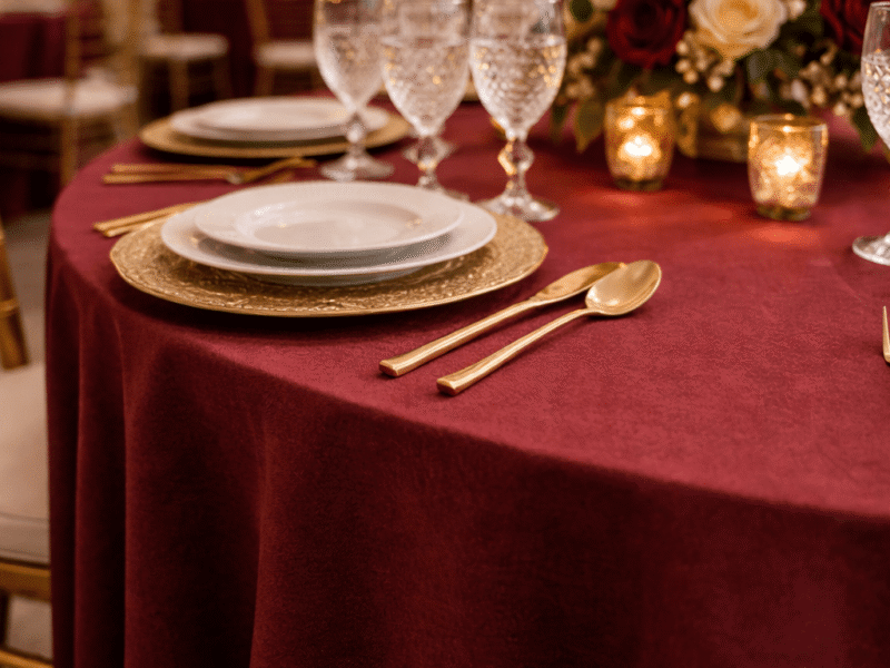 Mantel_Redondo_Rojo_Tinto_Hilo